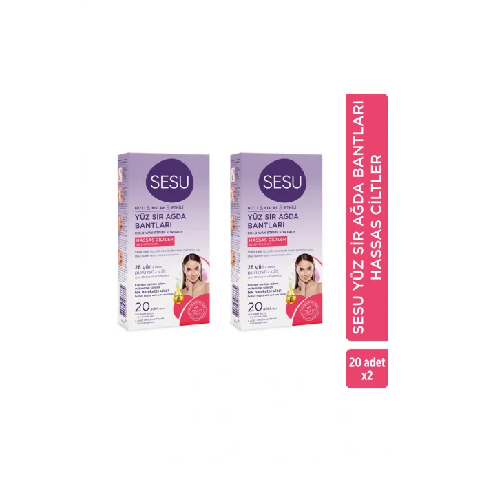Genel Ürün Yüz Sir Ağda Bantları Hassas Ciltler 20 Li X 2 Adet