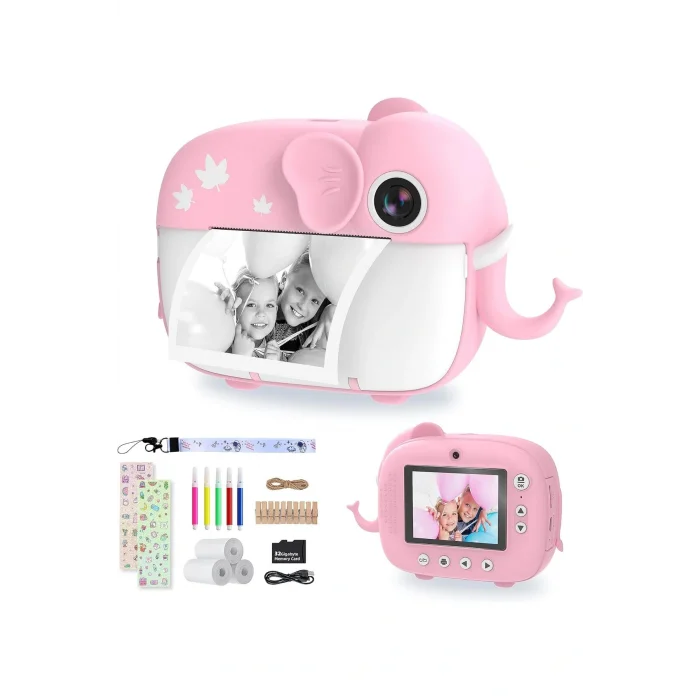 Genel Ürün Çocuk Kamerası Anında Baskı, 20MP Çift Lensli ve 32G SD Kartlı, Fotoğraf Kağıdı Dahil