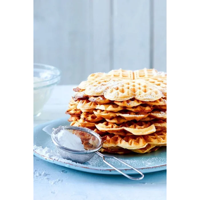 Genel Ürün Kare Waffle Makinesi Kalp Çiçek Ø220