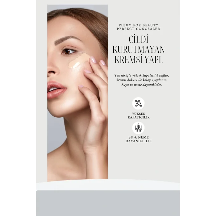 Genel Ürün Nemlendirici Özellikli Orta Ton Kapatıcı Göz Altı Kapatıcı Concealer Phigo