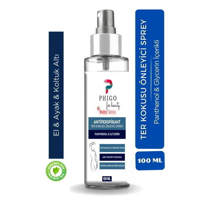 Genel Ürün El,ayak, Koltuk Altı Terleme Önleyici Sprey Terleme Ve Ter Kokusu Önleyici Sprey Deodorant 100 ML