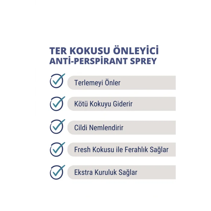 Genel Ürün El,ayak, Koltuk Altı Terleme Önleyici Sprey Terleme Ve Ter Kokusu Önleyici Sprey Deodorant 100 ML