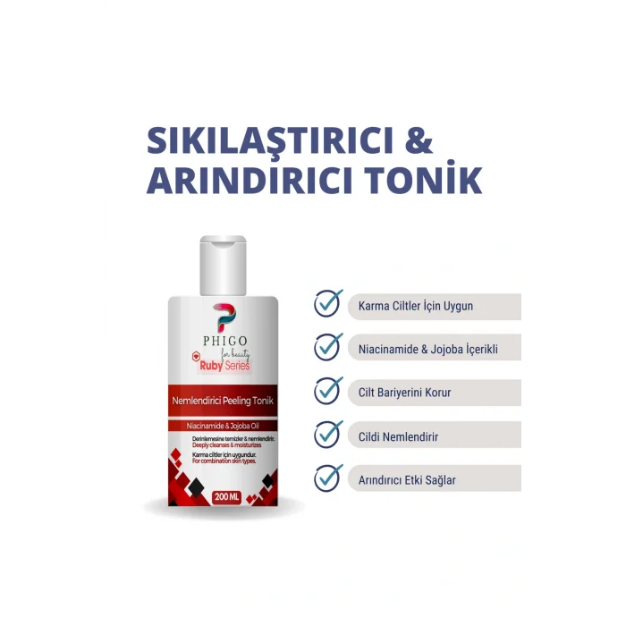 Genel Ürün Gözenek Sıkılaştırıcı ve Canlandırıcı Tüm Ciltler Için Tonik 200 ML Nemlendirci Peeling Tonik Phigo