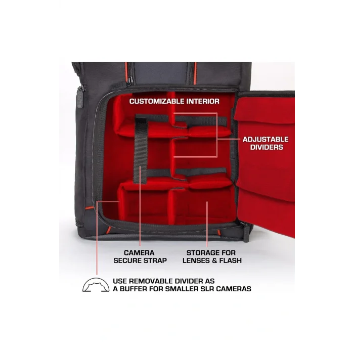 Genel Ürün DSLR Fotoğraf Makinesi Sırt Çantası, Su Geçirmez Kapak, 17 Dizüstü Bilgisayar Cebi İle
