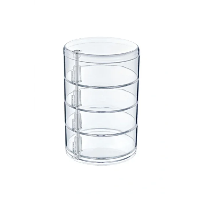 Genel Ürün Trend 4 Katlı Silindir 360 derece Dönebilen Makyaj Takı Organizer Seti