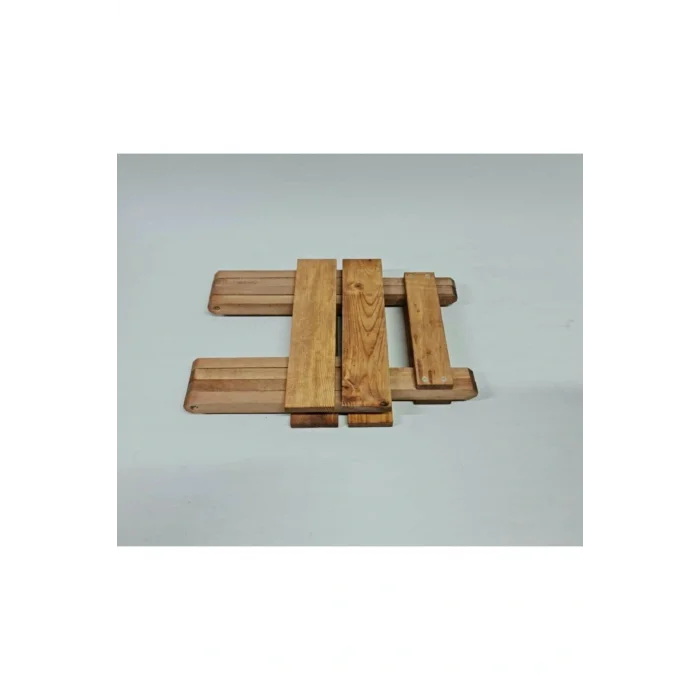 Genel Ürün Tekli Katlanır Tabure 30cm 30cm Yükseklik Yerden 36cm Ahşap 1 Kg Tek Kişilik Katlanabilir Kahvereng