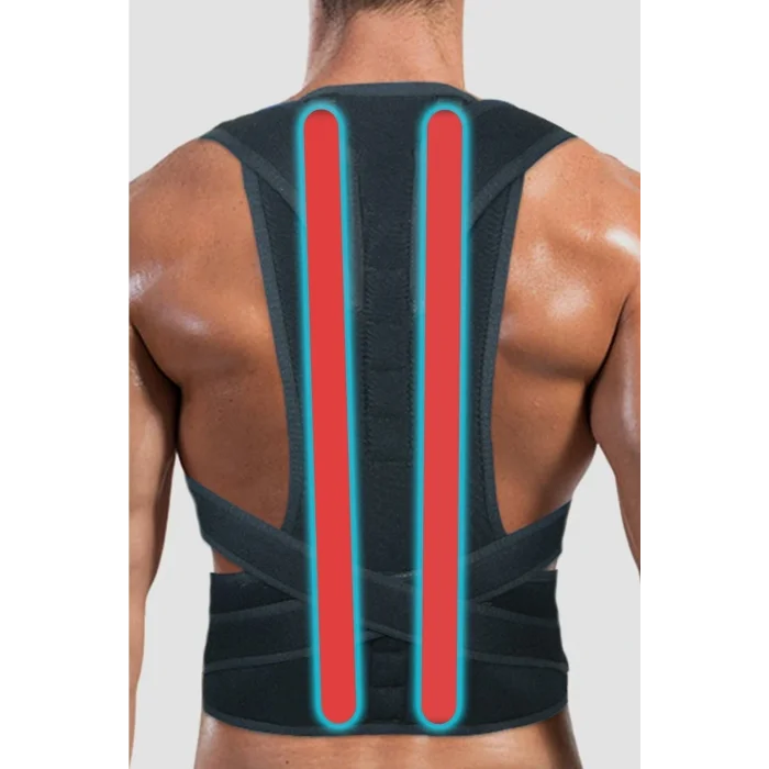 Genel Ürün Ortopedik Dik Duruş Korsesi Balenli Manyetik Kamburluk Önleyici Korse Erkek Sırt Korsesi