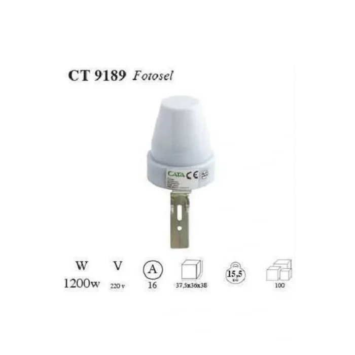 Genel Ürün CT-9189 GECE GÜNDÜZ SENSÖRÜ FOTOSEL 220 VOLT