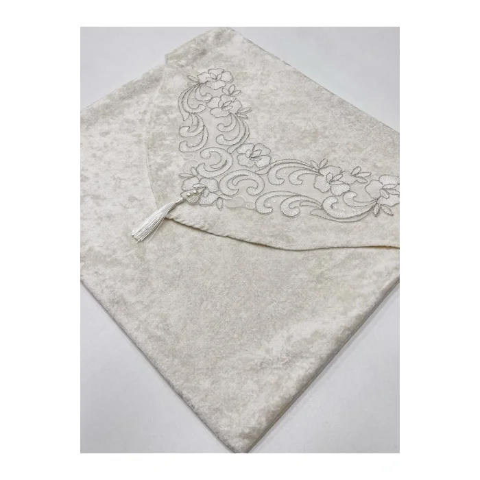 Genel Ürün Püsküllü Güpürlü Işlemeli Çeyizlik Lüks Kadife Zarf Bohça