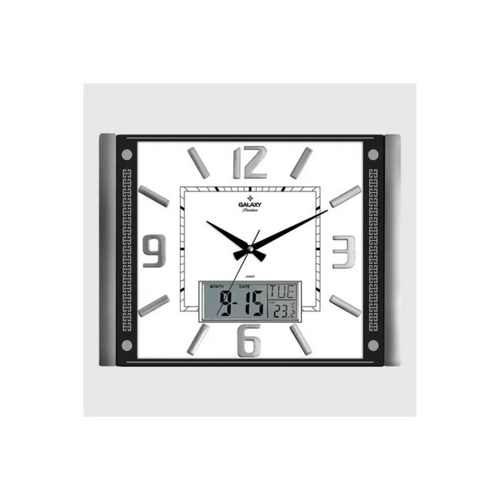 Kol Saati RenkStore Premium Takvimli Termometreli Büyük Kabartma Rakamlı Lüks Duvar Saati