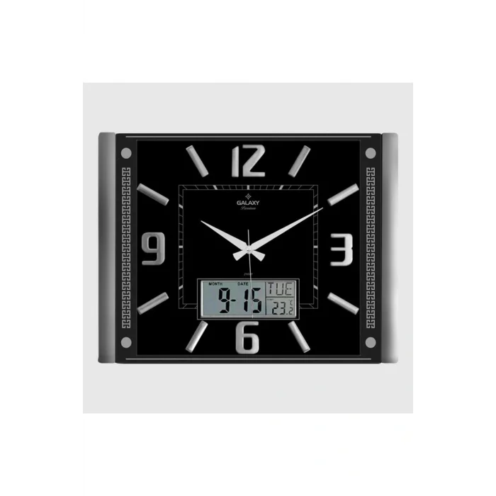 Kol Saati RenkStore Premium Takvimli Termometreli Büyük Kabartma Rakamlı Lüks Duvar Saati