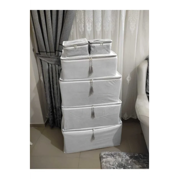 Genel Ürün PÜSKÜLLÜ HURÇ SETİ 6 LI BEYAZ