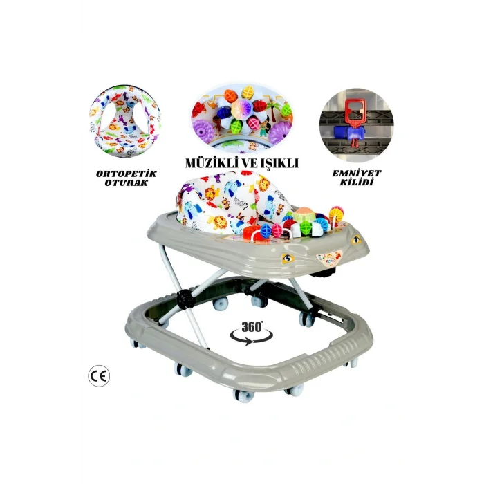 Genel Ürün Gri Yürüteç 10 Ayak Örümcek Modeli Yrtç22 Koltuklu