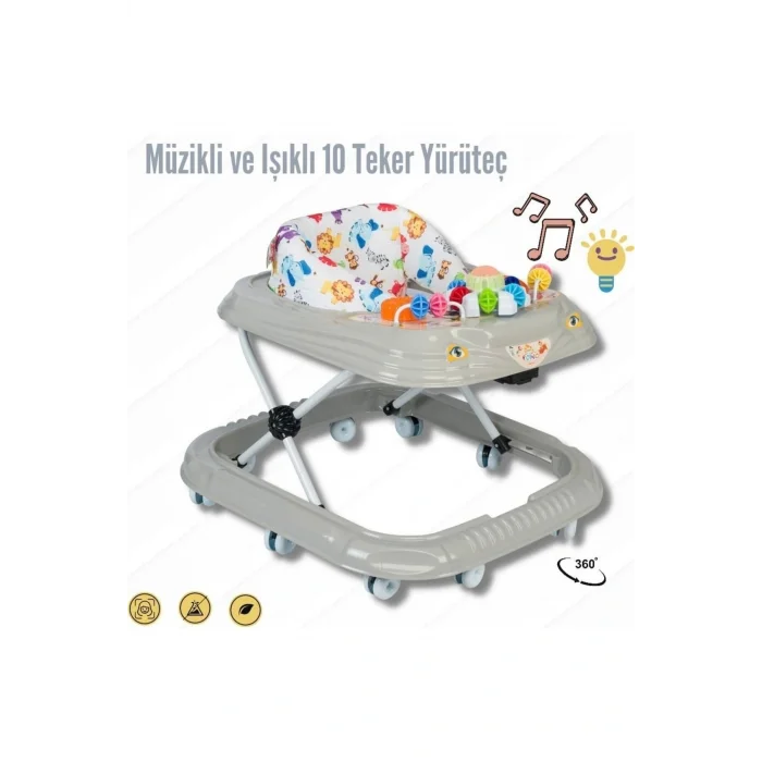 Genel Ürün Gri Yürüteç 10 Ayak Örümcek Modeli Yrtç22 Koltuklu