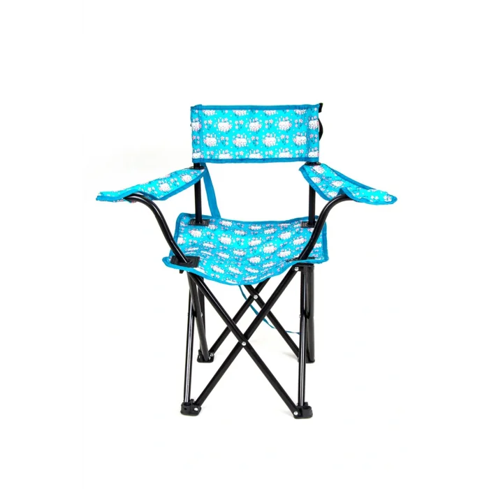 Genel Ürün Metal Çocuk Katlanır Kamp Sandalyesi Çocuk Kamp Sandalyesi Şık 2li Turkuaz Tek Kişilik