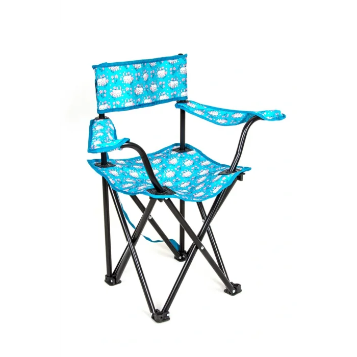 Genel Ürün Metal Çocuk Katlanır Kamp Sandalyesi Çocuk Kamp Sandalyesi Şık 2li Turkuaz Tek Kişilik