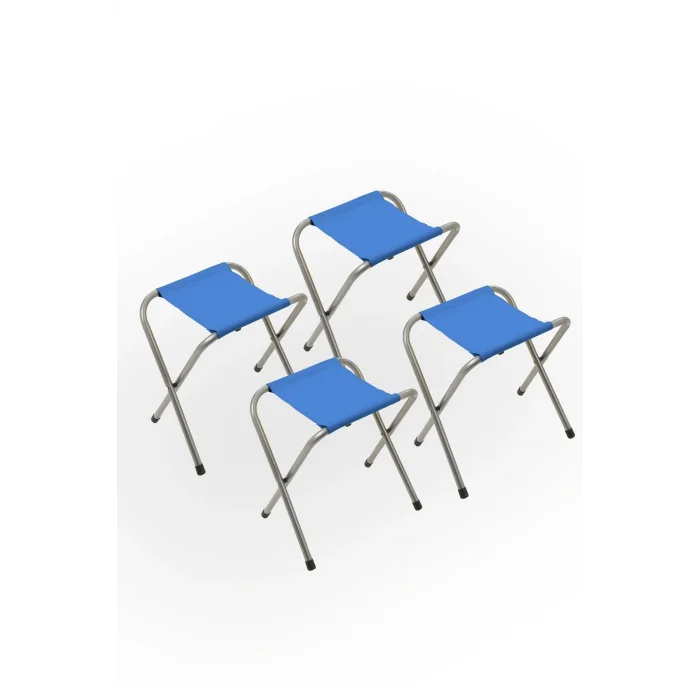 Genel Ürün 4 Kişilik ve üstü Katlanır Balıkçı taburesi, kamp taburesi, piknik taburesi, Kamp Sandalyesi-Mavi-*