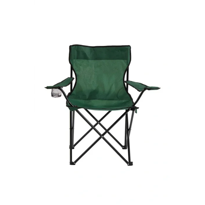 Genel Ürün Yeşil Kamp Sandalyesi Yeşil Metal Taşıma Çantalı 2 Kg Tek Kişilik Tekli
