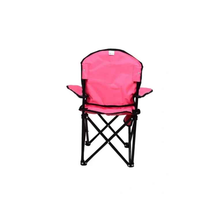 Genel Ürün Tek Kişilik Mini Çocuk Katlanır Çantalı Kamp Sandalyesi Pembe Tekli Pembe Metal Çocuk Kamp Sandalye