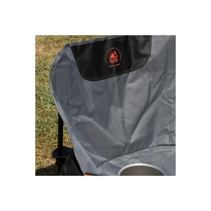 Genel Ürün Tekli KAMP SANDALYESİ- KATLANABİLİR Katlanabilir Metal Tek Kişilik Gri