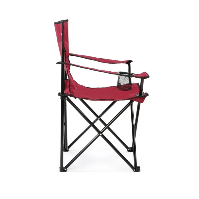 Genel Ürün Tek Kişilik Katlanır Kamp Ve Plaj Sandalyesi Bordo Tekli Bordo
