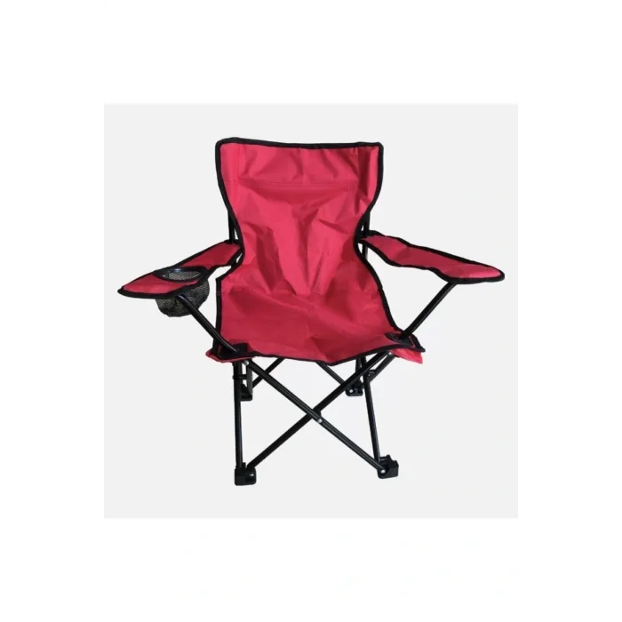 Genel Ürün Kırmızı Katlanır Çocuk Kamp Koltuğu Tek Kişilik Çocuk Kamp Sandalyesi Tekli
