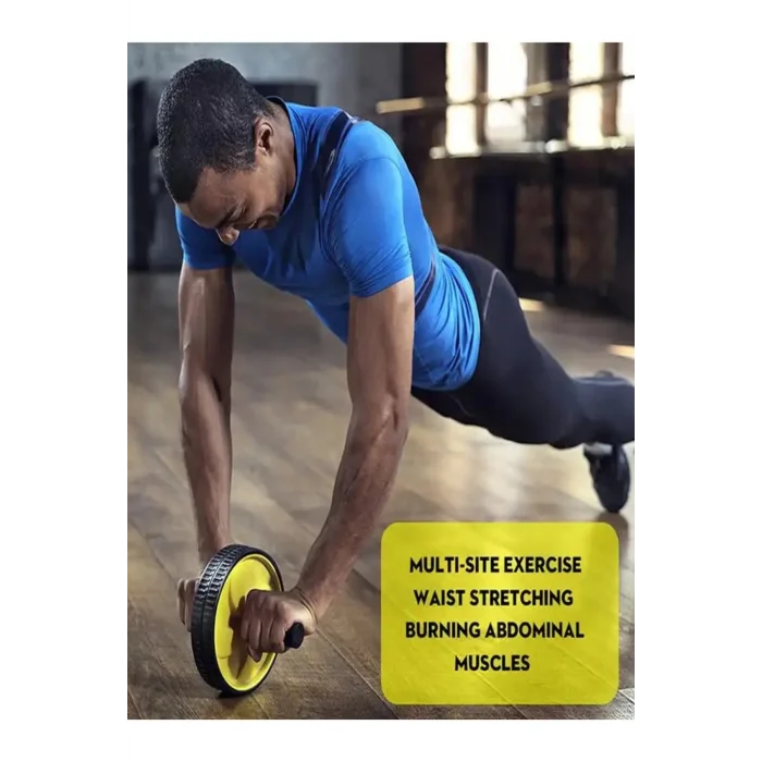 Genel Ürün Sarı Fitness Karın Kası Sixpack Egzersiz Tekeri Spor Aleti (Sarı) Egzersiz Tekerleği
