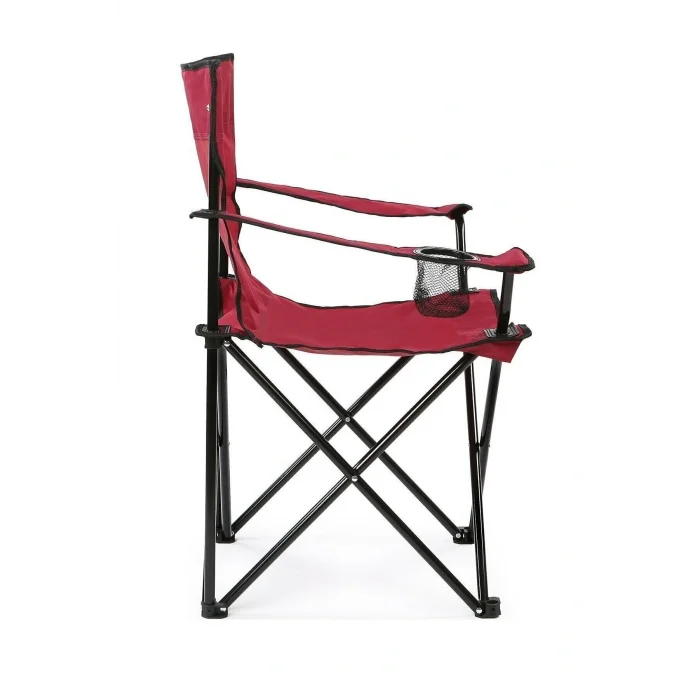 Genel Ürün Tek Kişilik Bordo Katlanabilir Kamp Sandalyesi Piknik Sandalyesi Plaj Sandalyesi Taşıma Çantalı 0,5