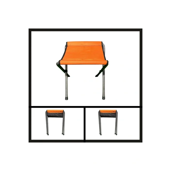 Genel Ürün Tek Kişilik Uyguna-Yakala Turuncu Argeus Katlanabilir Pedli Tabure-TAB.054 Turuncu Tekli