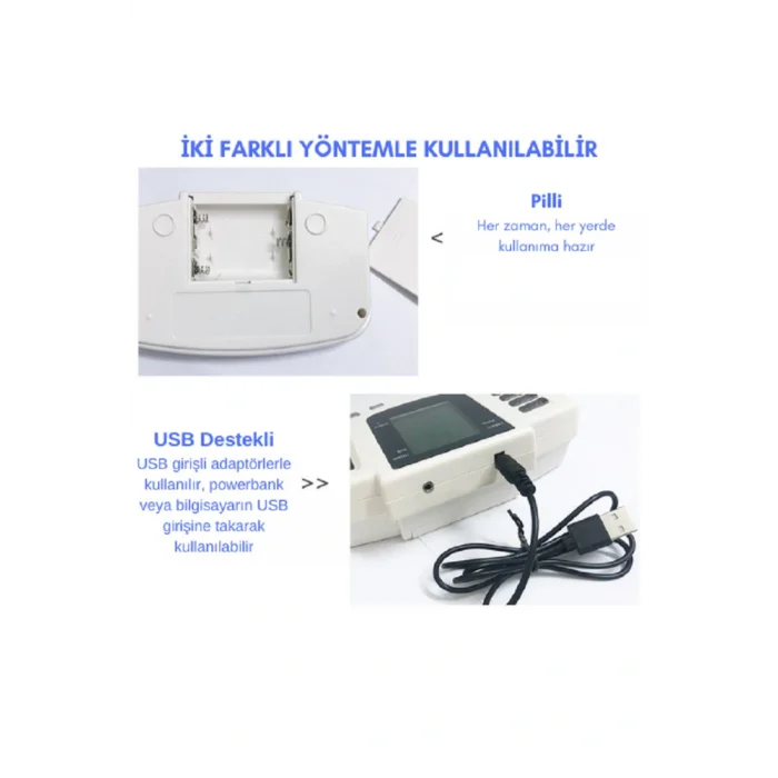 Genel Ürün Tens Cihazı Full Seti - Tens Cihazı Terlik Kablolar 16 Adet Elektroped Piller Dahil