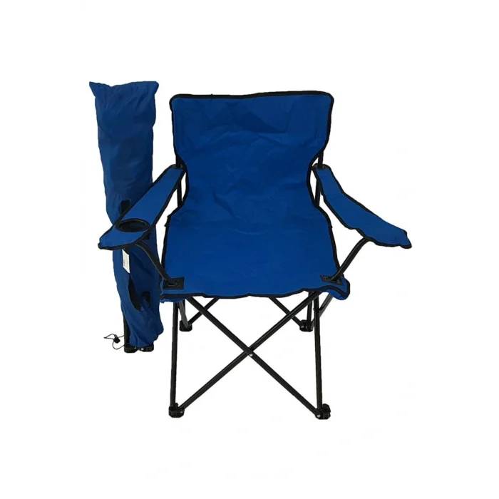 Genel Ürün Taşıma Çantalı Çantalı Kamp Sandalyesi Tek Kişilik 90 gr Metal Tekli Mavi