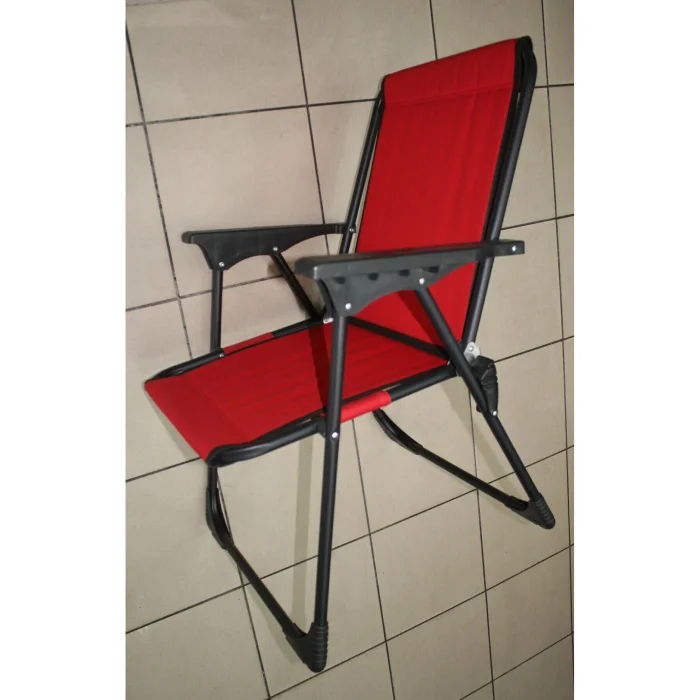 Genel Ürün Kırmızı Kamp sandalyesi 1 Kg Tekli Katlanabilir Metal Tek Kişilik Günlük
