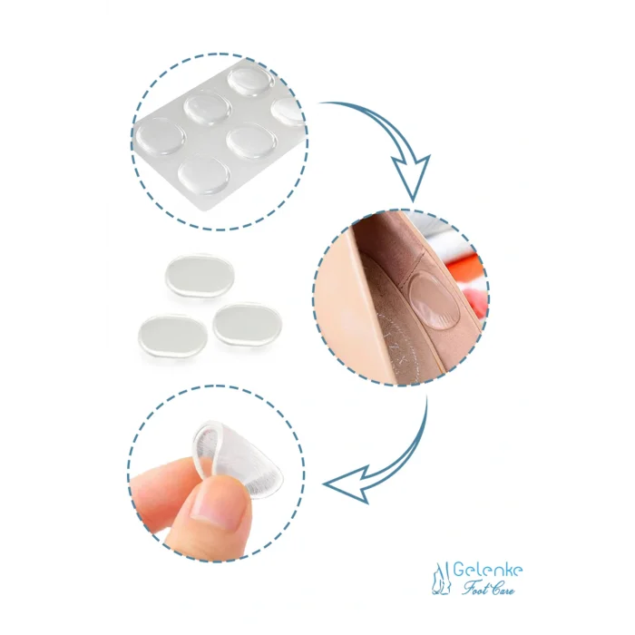 Genel Ürün 6lı Ayak Parmak ve Topuk Koruyucu Silikon Ped - Ayakkabı Vurma Önleyici