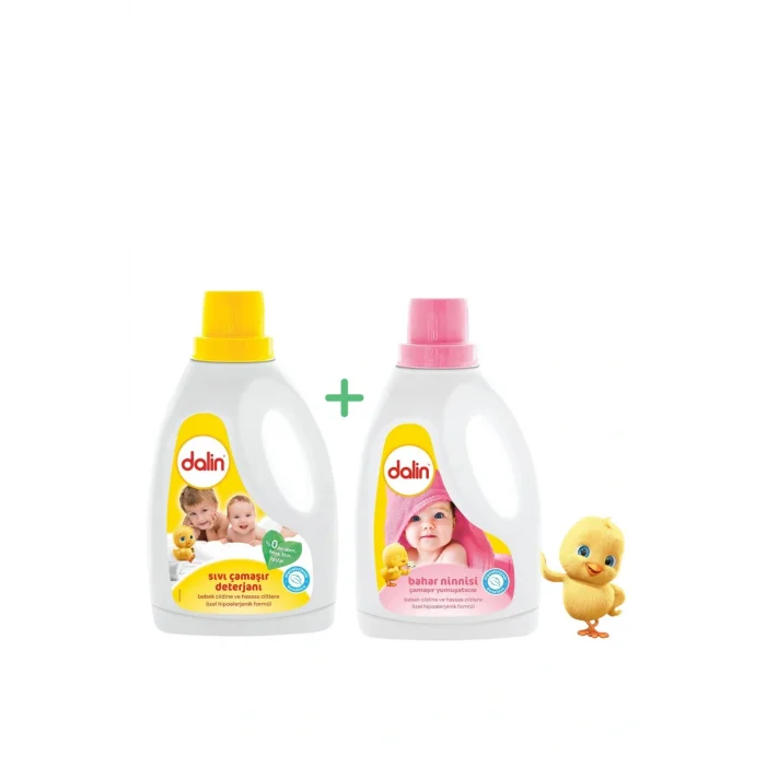 Genel Ürün 1500ML Sıvı Bebek Deterjanı + Dalin 1500ML Bahar Ninnisi Sıvı Bebek Yumuşatıcısı