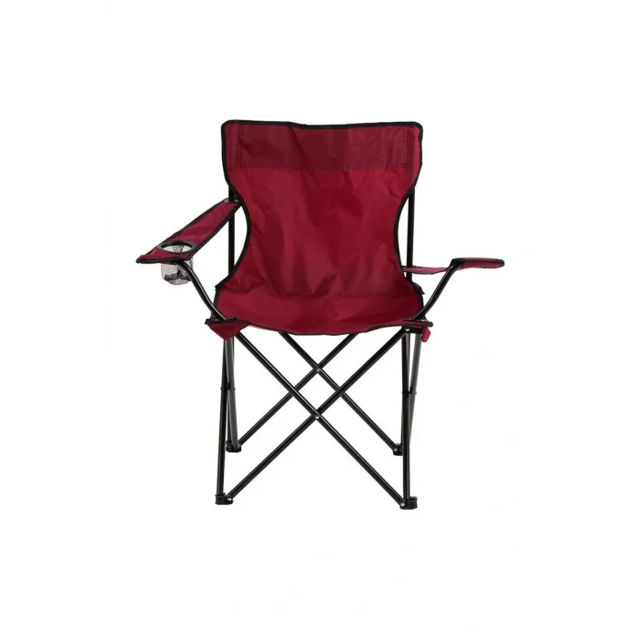 Genel Ürün 0,5 - 2 kg Kamp Sandalyesi Bordo Bordo Taşıma Çantalı Tek Kişilik Metal Tekli