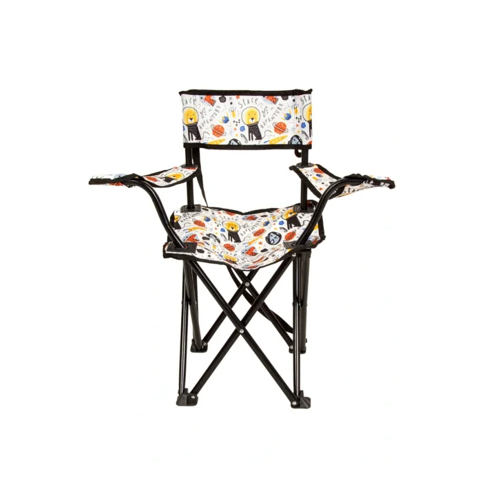 Genel Ürün Şık Çocuk Katlanır Kamp Sandalyesi Beyaz Metal Tekli Tek Kişilik Çocuk Kamp Sandalyesi