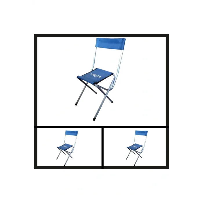 Genel Ürün Mavi Uyguna-Yakala Mavi 19019 Argeus Katlanabilir Arkalıklı Tabure-MLZ.165 Tekli Tek Kişilik