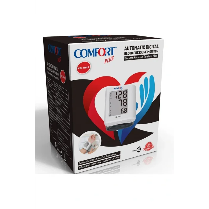 Genel Ürün Dijital Kd-7941 Bilekten Ölçme Türkçe Konuşan Tansiyon Aleti Pilli Bilek