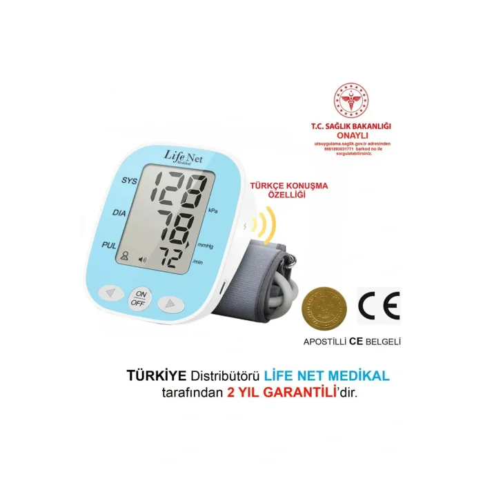 Genel Ürün Dijital Balmont Türkçe Konuşan Kol Tipi Dijital Tansiyon Aleti Kf-65a Pilli Kol