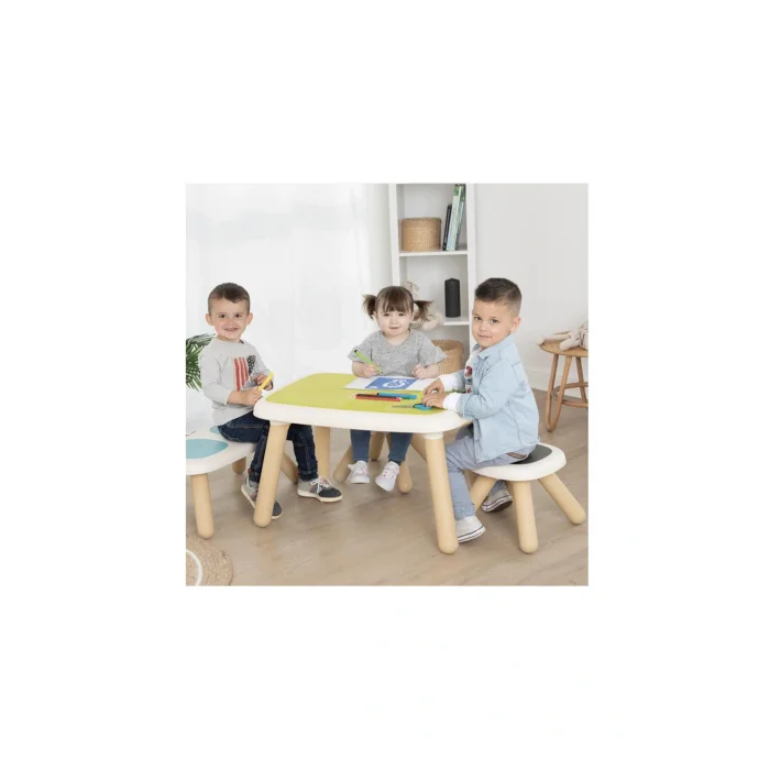 Genel Ürün Pastel Beyaz ve Yeşil Çocuk Masası