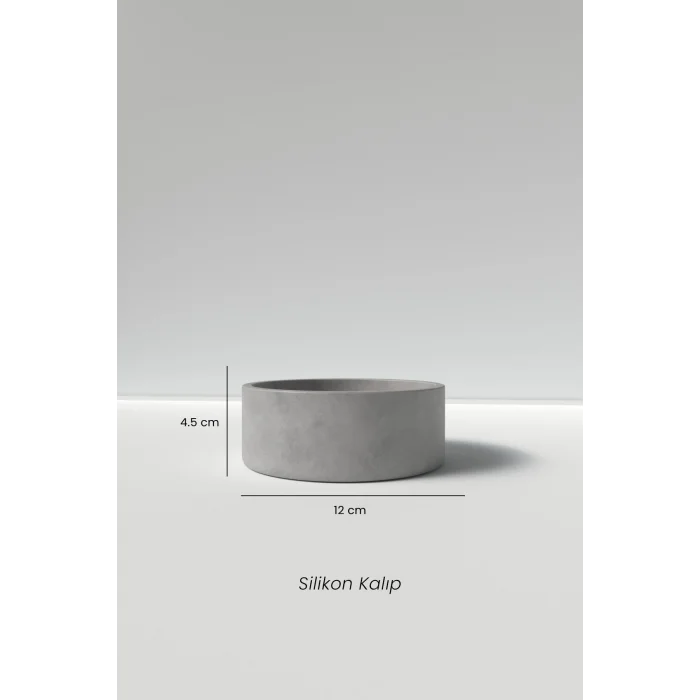 Genel Ürün Beyaz Beton Mumluk / Saksı Silikon Kalıp - Dekoratif Beton Mumluk Kalıbı Beton/Mum Yapım Malzemeler