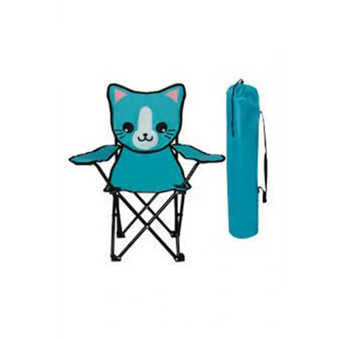 Genel Ürün Tek Kişilik Katlanabilir Küçük Kamp Sandalyesi Mavi Tekli Mavi Çocuk Kamp Sandalyesi