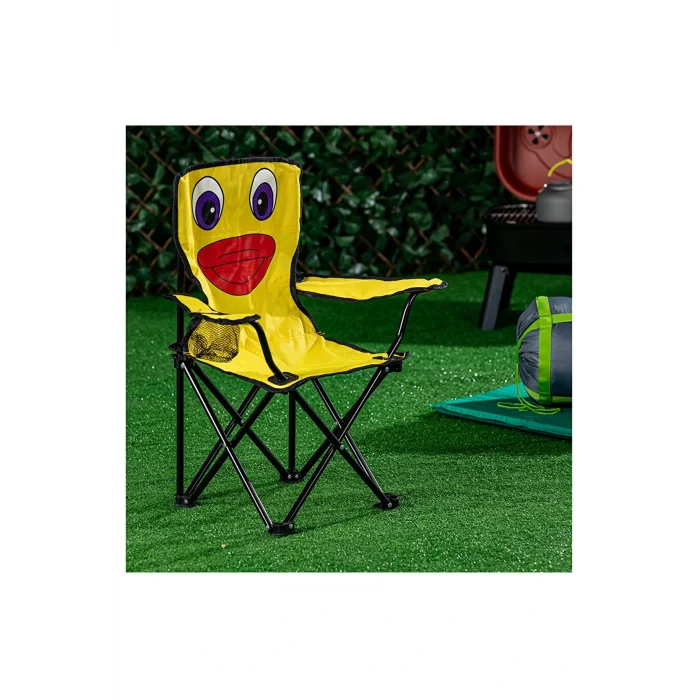 Genel Ürün Katlanabilir ÇOCUK PİKNİK&KAMP SANDALYESİ 80 gr Tekli Metal Sarı Tek Kişilik Modern