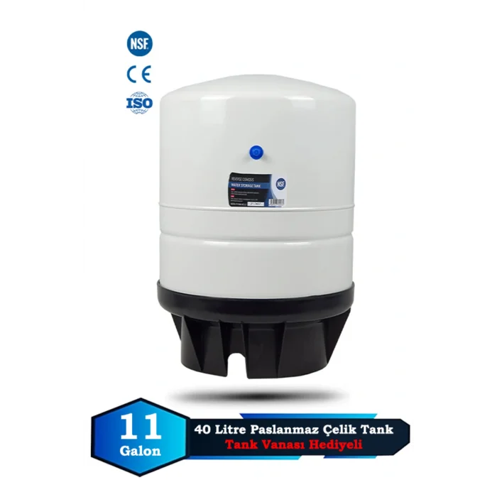 Genel Ürün Su Arıtma Cihazı Metal Genleşme Su Tankı 40 Lt NSF Belgeli Su Arıtma Deposu Tank Vanası Hediyeli