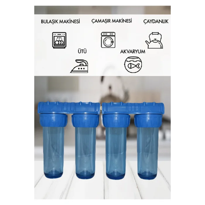 Genel Ürün Atlantis Daire Bina Girişi 10 inch 4 Aşama Su Arıtma Yumuşatma Cihazı(Içi Boş)