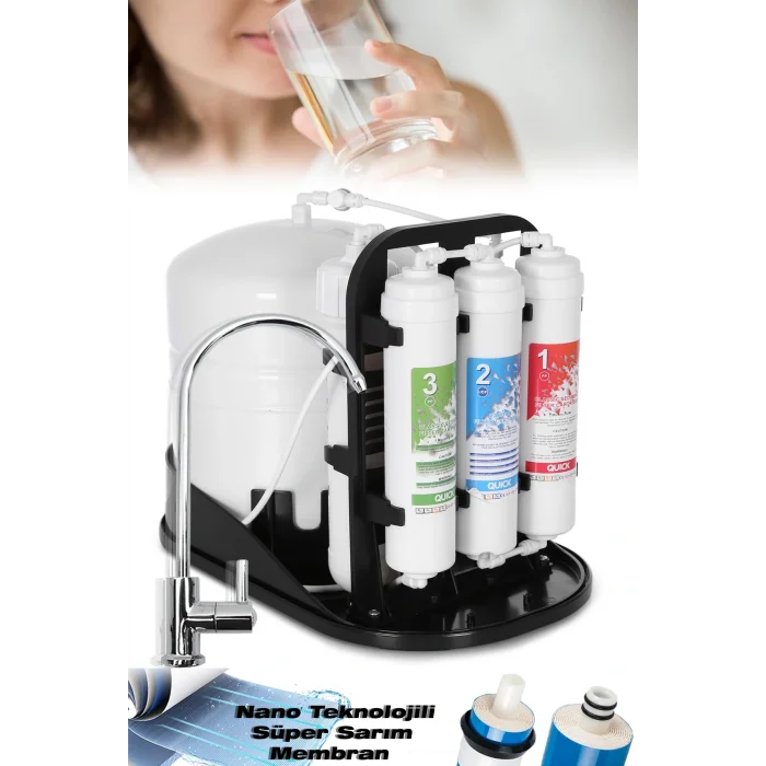 Genel Ürün S-max 5 Aşamalı 12 Litre Metal Tanklı Süper Sarım Membran Teknolojili Pompalı Su Arıtma Cihazı