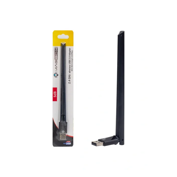 Genel Ürün Usb Antenli 802.11n Wifi 7601 Chıpset 2.4ghz 5db 150 Mbps Ip Uydu Alıcıları Uyumlu Anten