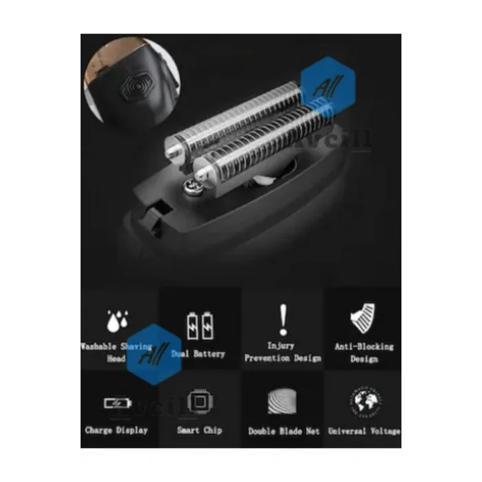 Genel Ürün Kuru 3 Başlıklı Tıraş Makinesi Saç Sakal Yanak Ense Favori Burun Tıraş Makinesi Şarjlı 1-3 Saç-Saka