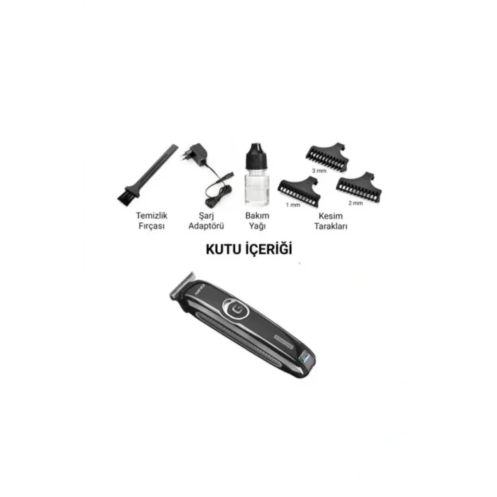 Kol Saati 4-6 Saat Yok IP-1001 Yedek Başlıklı Şarjlı Saç Sakal Traş Makinası 1-3 2 Yıl Siyah 4-6 Saat Kuru Ka