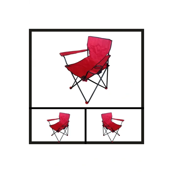 Genel Ürün Tek Kişilik Uyguna-Yakala Kırmızı (dy.001) Savex Katlanabilir Kamp Sandalyesi-MLZ.088 Kırmızı Tekli